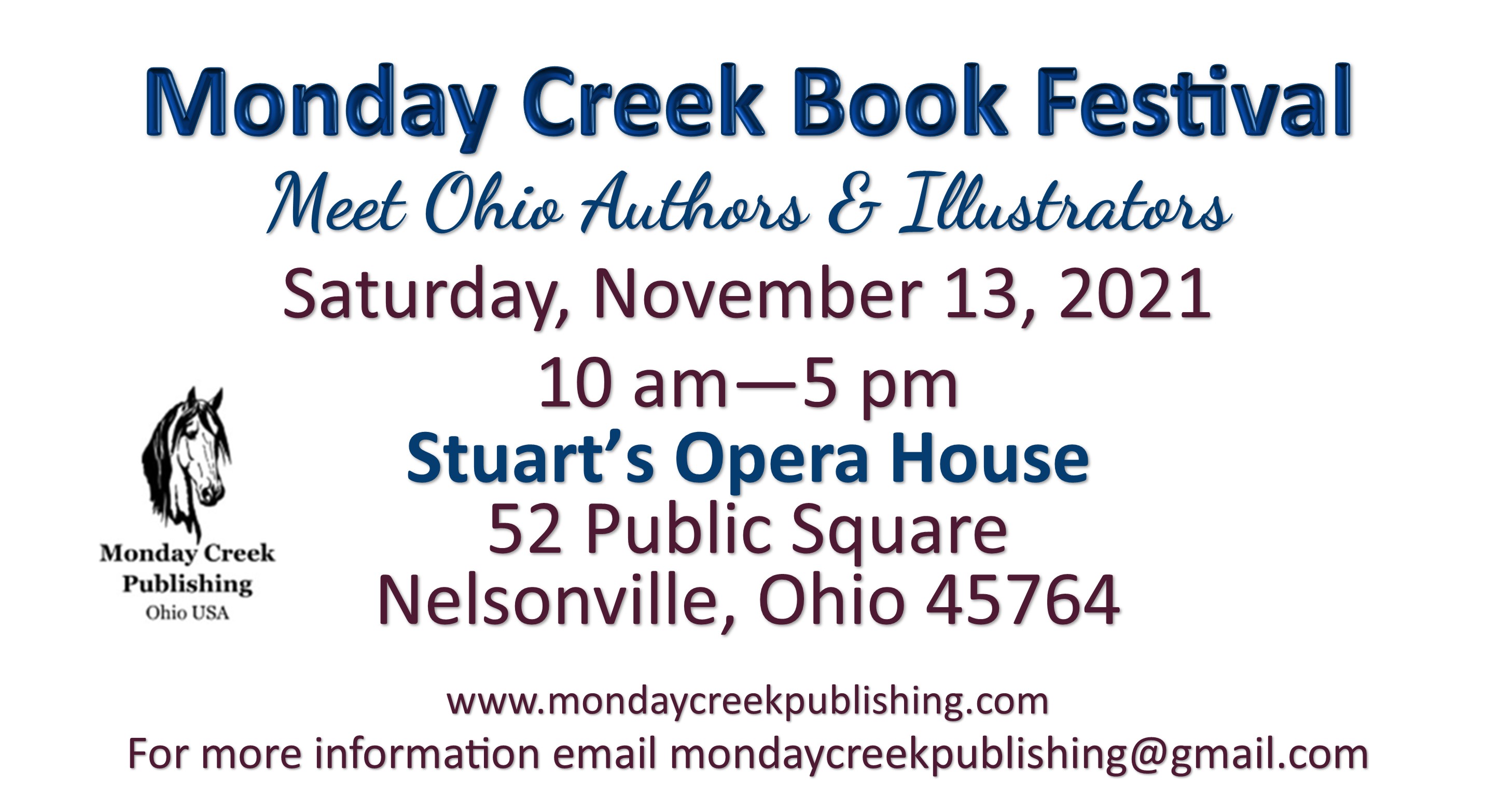 Monday Creek book festival header image